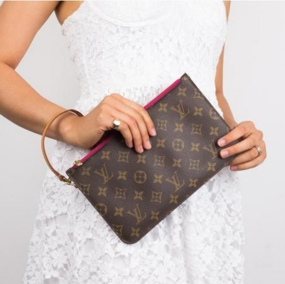 Louis Vuitton Handbags - Authentic LV Louis Vuitton Monogram Neverfull MM GM Pochette Hot PINK